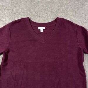 J Jill Women's Small‎ Textured Knit Dress Long Sleeve V Neck Casual Career Boss